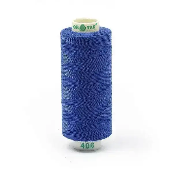 Нитки бытовые Dor Tak 40/2 366м 100% п/э, цв. Голубика