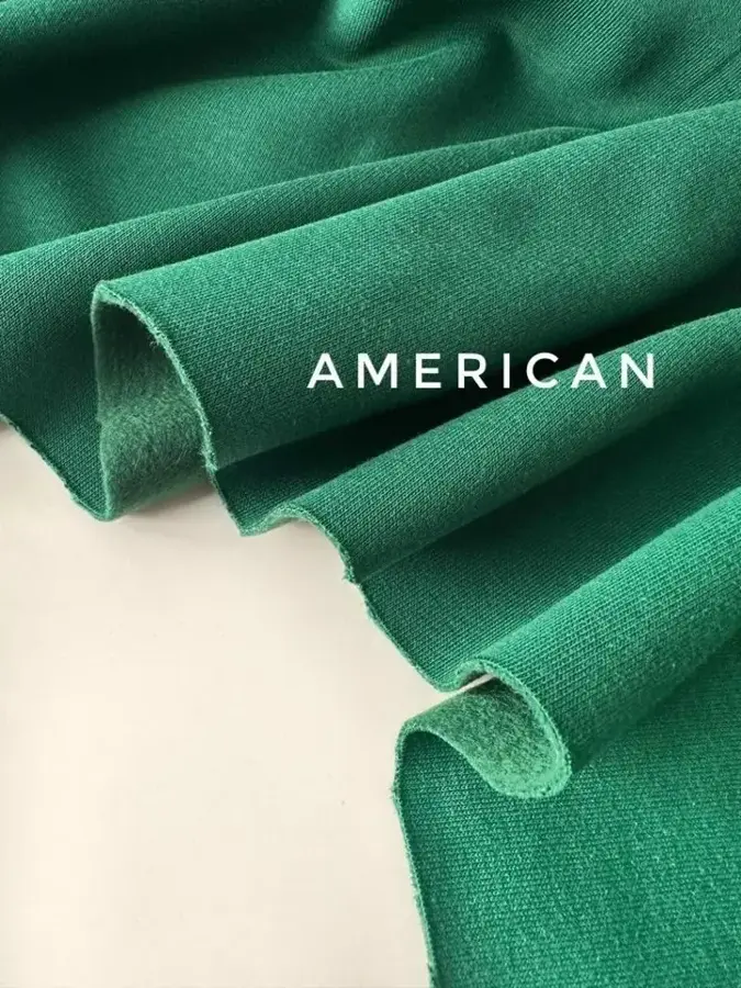 Футер 3-нитка стриженый начес American Лиственно-зеленый