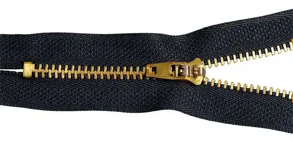 Молния MaxZipper джинсовая №5, 16см н/р цв.черный/золото