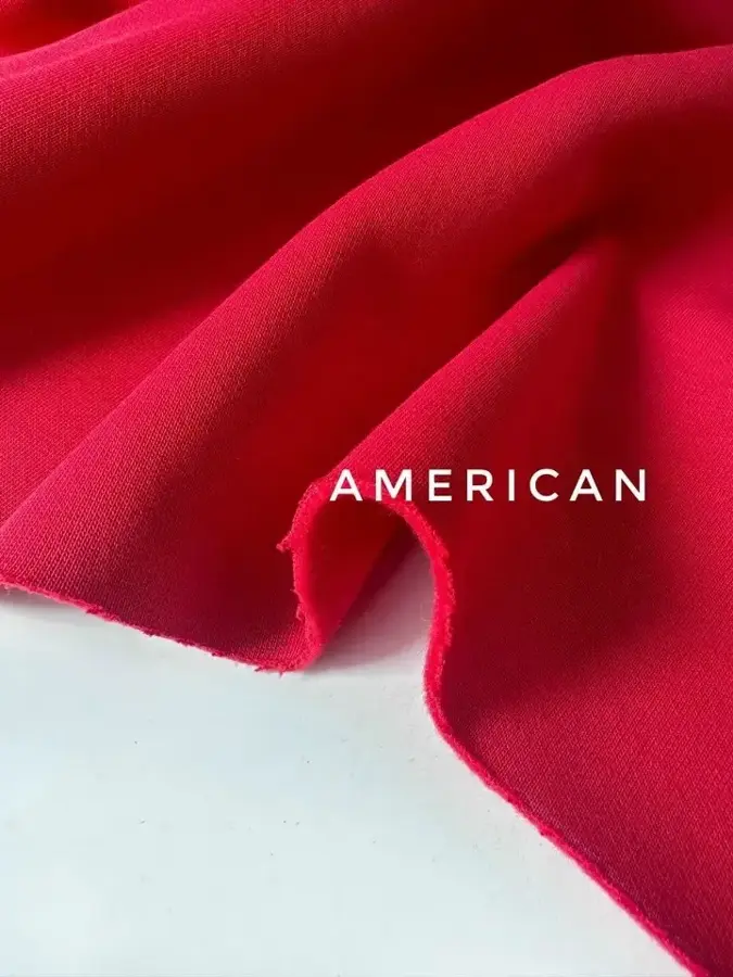 Футер 3-нитка стриженный начес American Красный