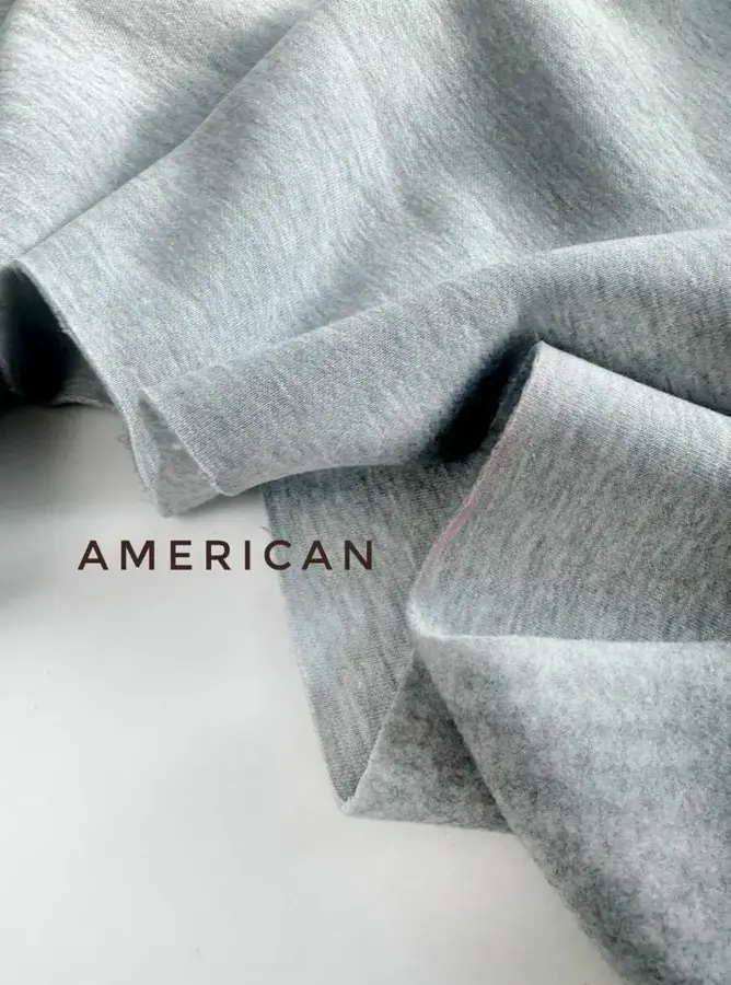 Футер 3-нитка стриженый начес American Серый меланж