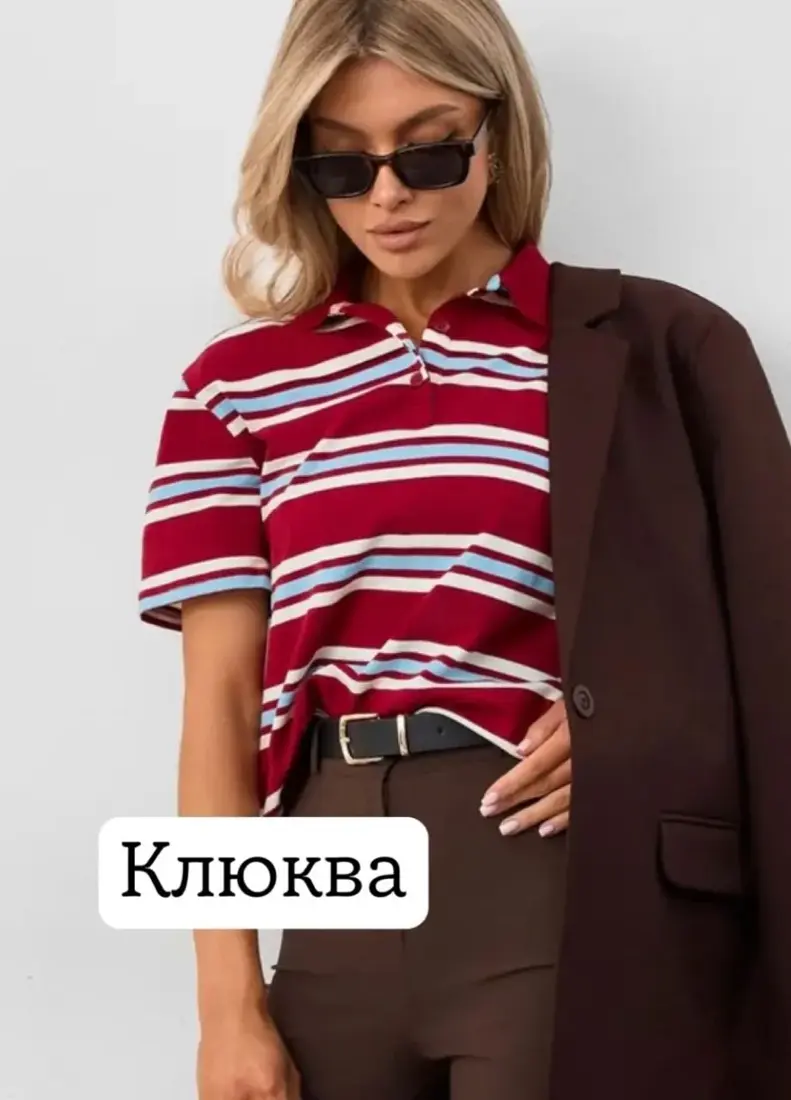 Пике в стиле MIU MIU Клюква